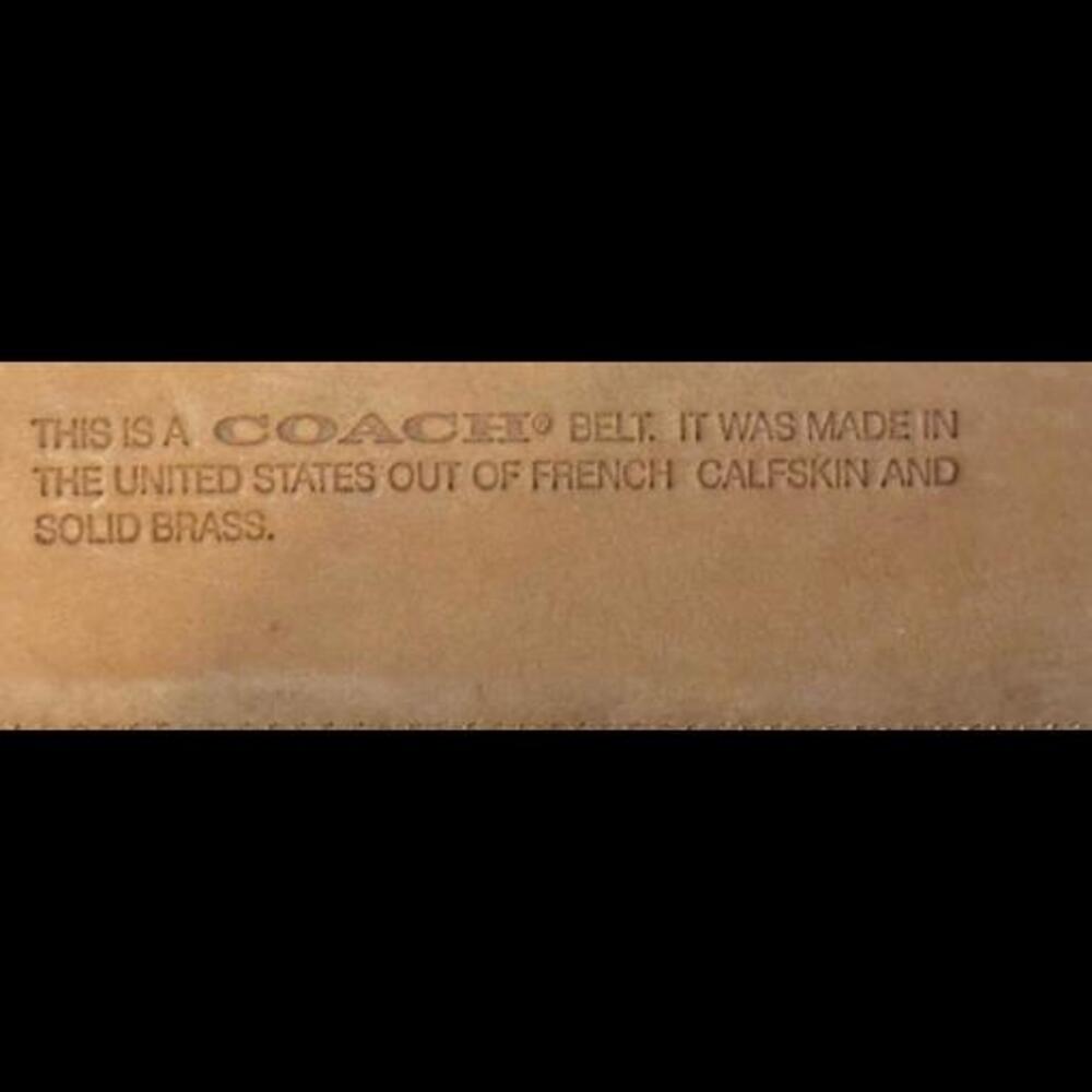 Coach Vintage (1980’s) Black Leather Belt 34” x 2” - Picture 4 of 6